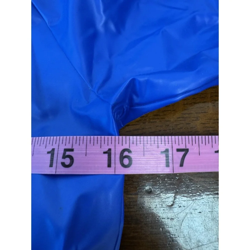 Vintage Bob The‎ Builder Rain Coat Kids 4 Blue Yellow Hooded PVC 2000s Cartoon